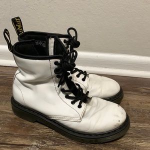 Dr Martens White Combat Boots